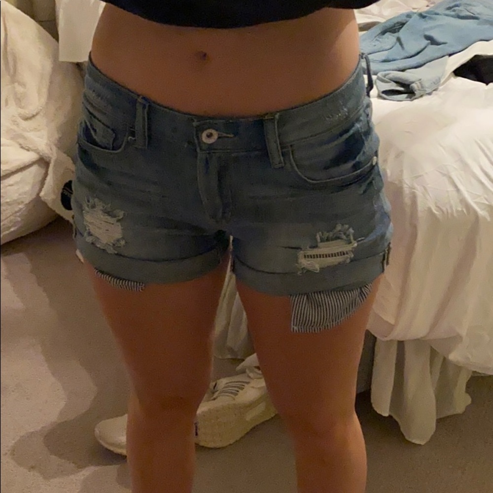 ripped jean shorts